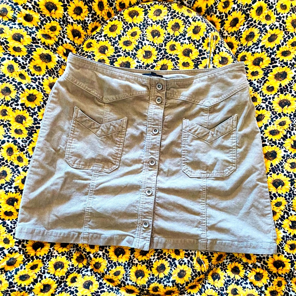 Tan Corduroy Skirt